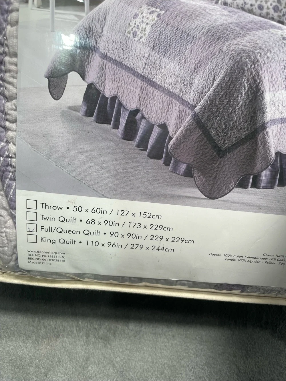 Donna Sharp Lavender Rose Quilt Set - 3 pieces Patchwork Cotton Farmhouse